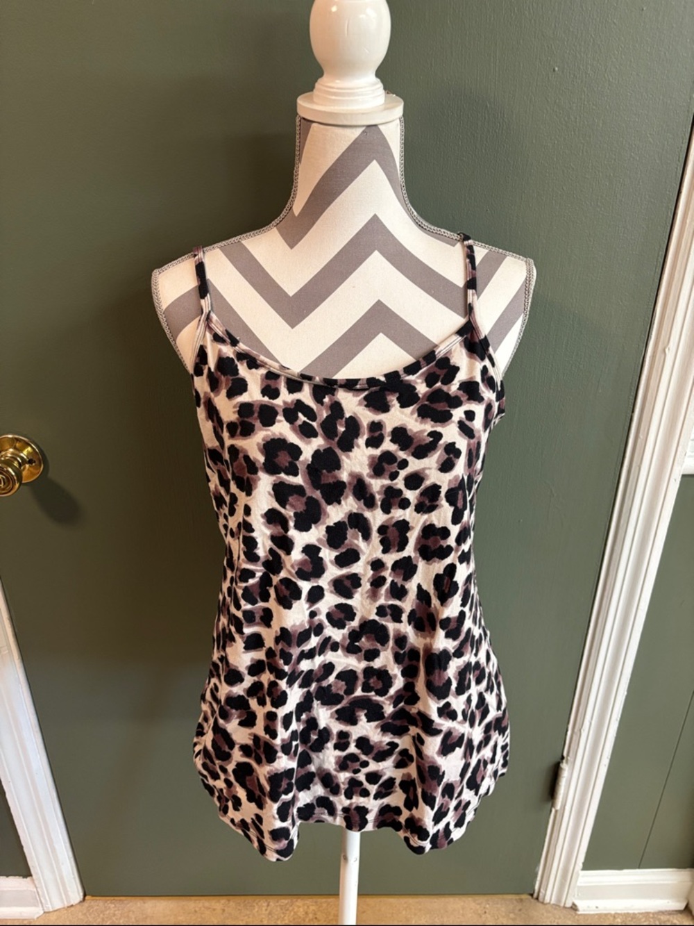 torrid Leopard Print Cami - Black & Cream
